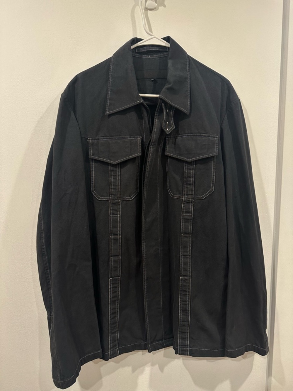 Vtg Dirk Schonberger Chore Shirt Jacket Button Up Size XXL Black Mens